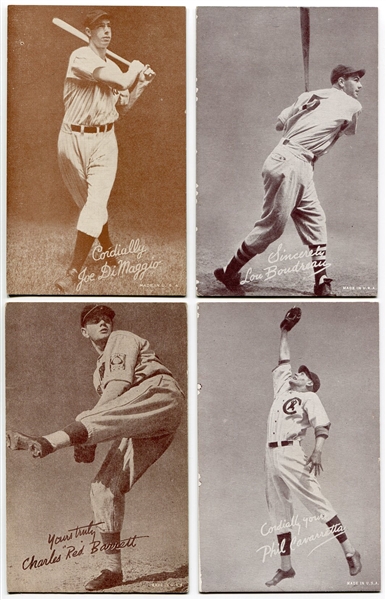 1939-46 Salutations Exhibits Lot of 5 Different with DiMaggio