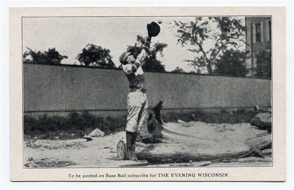 Circa 1907 The Evening Wisconsin Base Ball Postcard