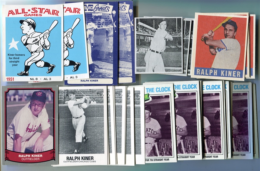 Ralph Kiner Card Lot of 50+ Assorted