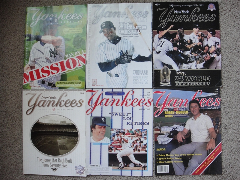 1970s-1990s New York Yankees Programs, Yearbooks 8 Items