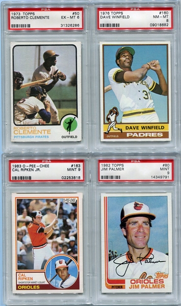1973-1983 Topps & O-Pee-Chee Lot of 6 Mostly HOFers