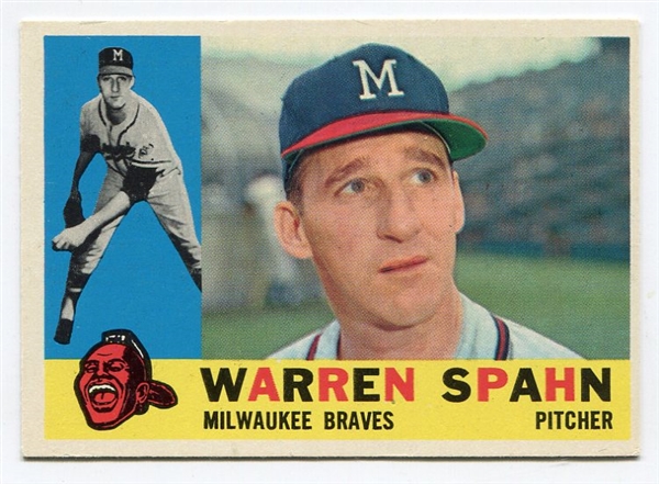 1960 Topps #445 Warren Spahn Exmt/Nrmt