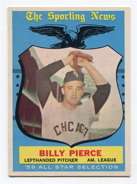 1959 Topps #572 Billy Pierce All-Star Last Card Centered EX
