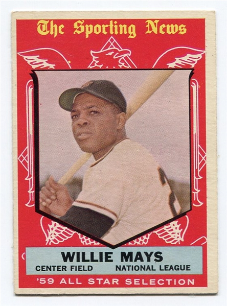 1959 Topps #563 Willie Mays All-Star EX