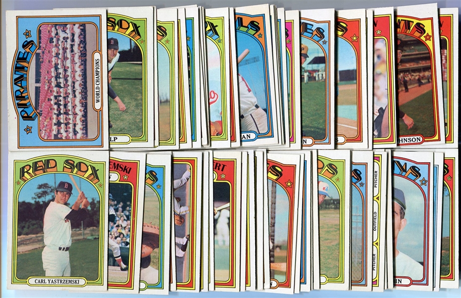 1972 Topps Baseball Partial Set 348 Different Mostly Exmt to Nrmt