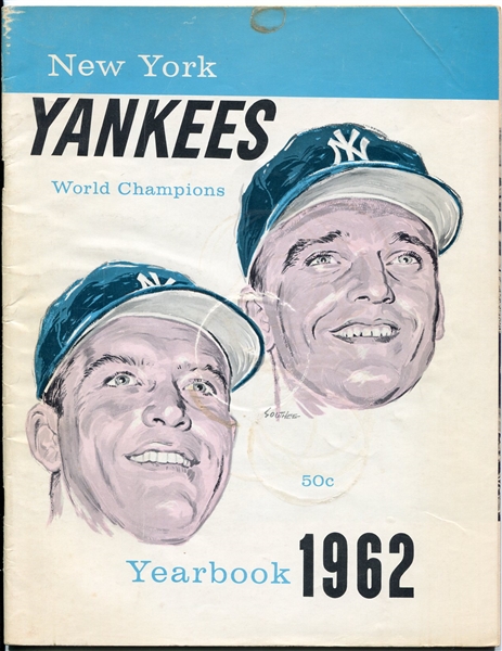 1962 New York Yankees Yearbook Mantle/Maris Cover