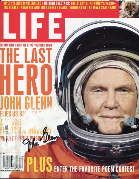 John Glenn Autographed Life Magazine