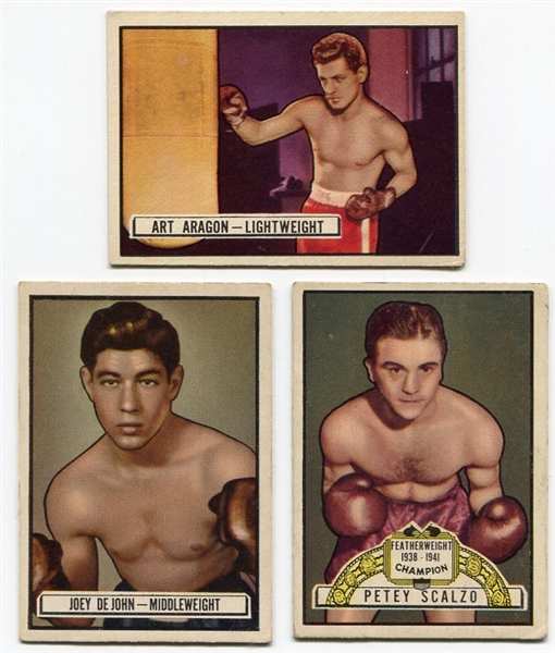 1951 Topps Ringside Boxing Lot of 3 Different