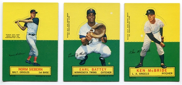 1964 Topps Stand-Ups Lot of 3 Different Exmt/Nrmt
