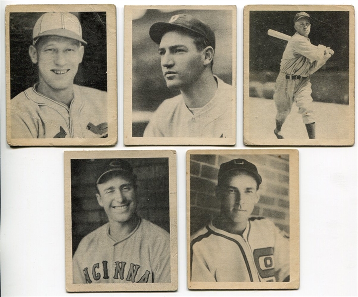 1939 Play Ball Lot of 5 Different
