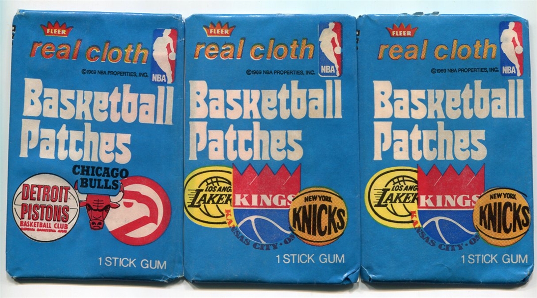 1974 Fleer Basketball Patches 2 Unopened Wax Packs