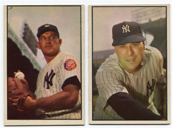 1953 Bowman Color New York Yankees Raschi & Reynolds