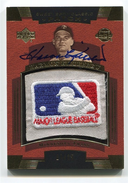 2004 Upper Deck MLB Logo Patch Card Harmon Killebrew Autographed 11 of 25