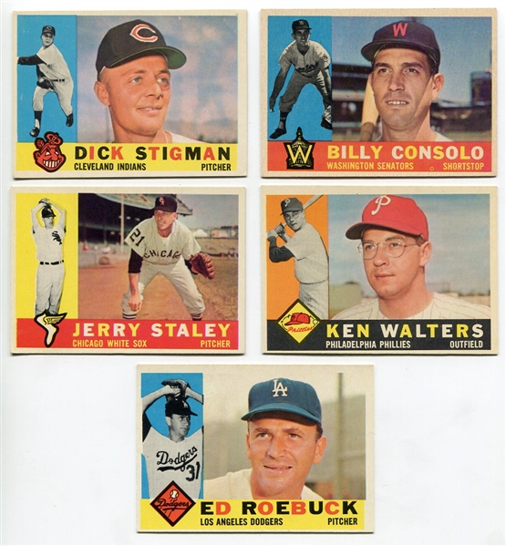 1960 Topps Lot of 5 High-Numbers EX-EXMT