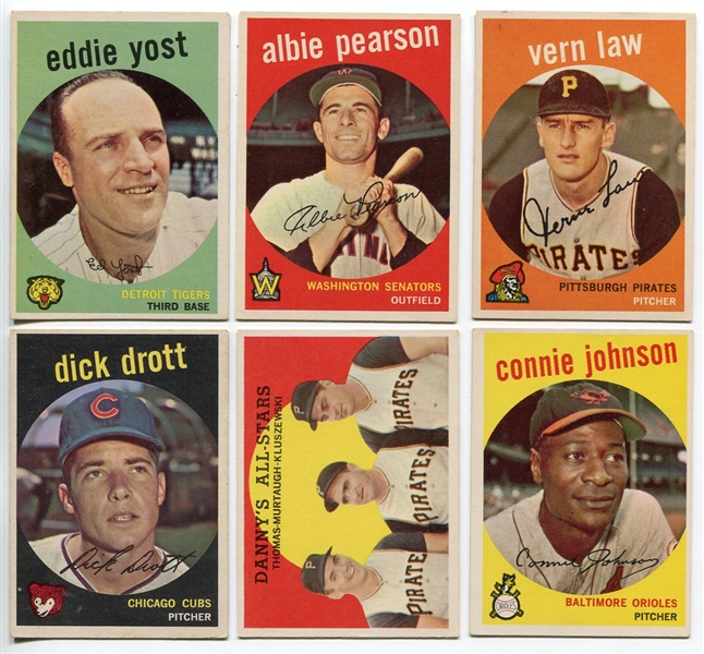 1959 Topps Lot of 10 Different EX+/-