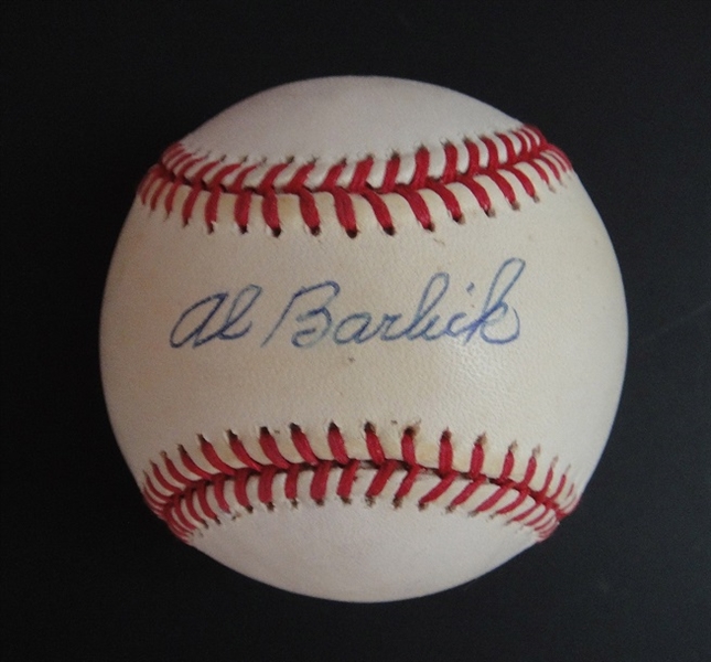 Al Barlick Autographed Rawlings William White RO-N Ball w/Box