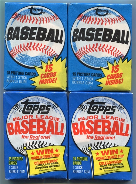 1980 & 1983 Topps Baseball Unopened Packs 2 of Each Year