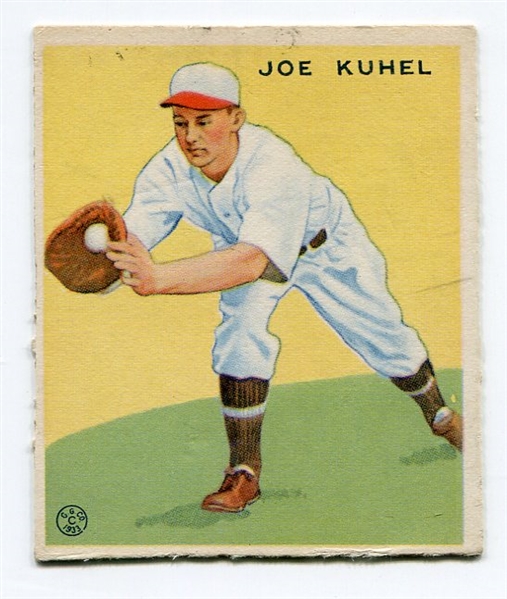1933 Goudey #108 Joe Kuhel Library of Congress Patent Card