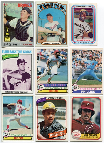 1970-2001 Topps, Donruss, O-Pee-Chee Etc 25 Card Lot Mostly HOFers