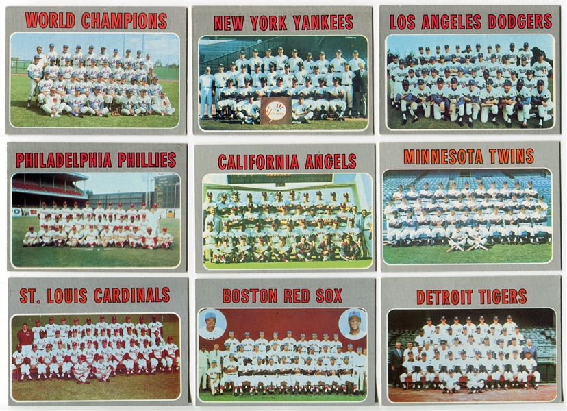 1970 Topps Baseball Lot of 11 Different Team Cards Ex to Nrmt 