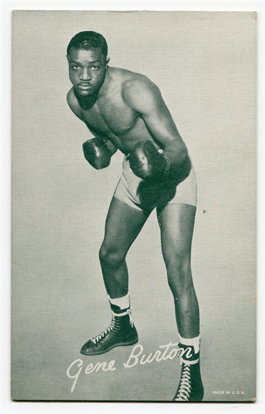 1940s/50s Exhibits card of Boxer Gene Burton