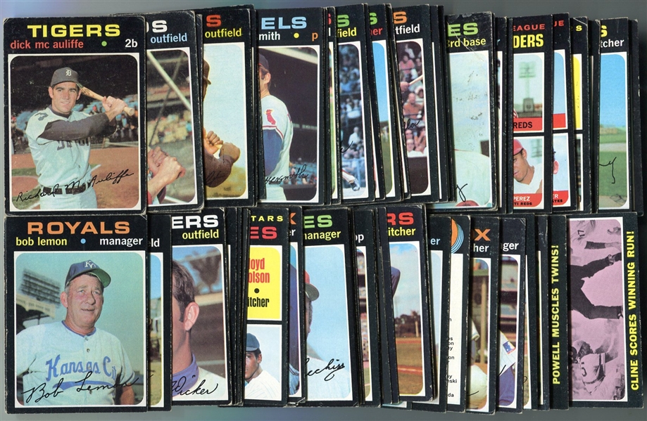 1971 Topps Partial Set of 364 Different with 180 Dupes