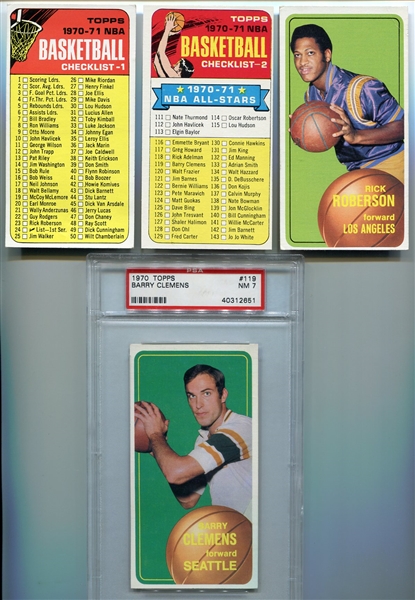1970s Topps Basketball and Icee Bear Cards Lot of 13 Cards