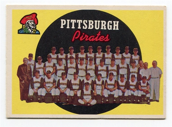 1959 Topps #528 Pittsburgh Pirates Team Card EX