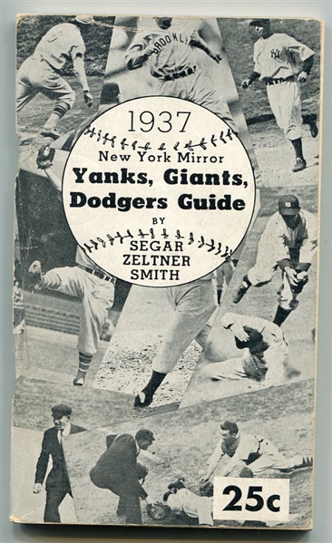 1937 New York Mirror Yanks, Giants, Dodgers Guide 