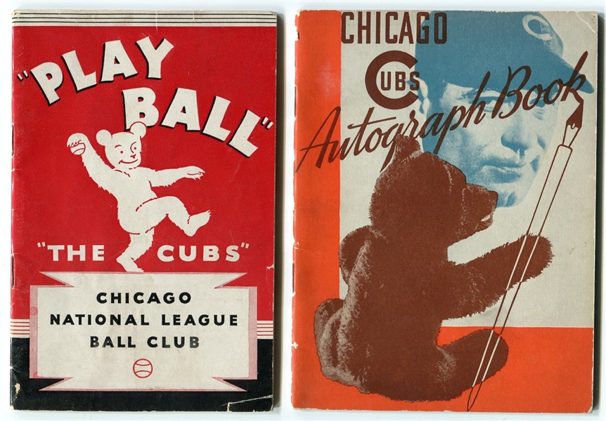 1934-1942 Chicago Cubs Team Issued Booklets