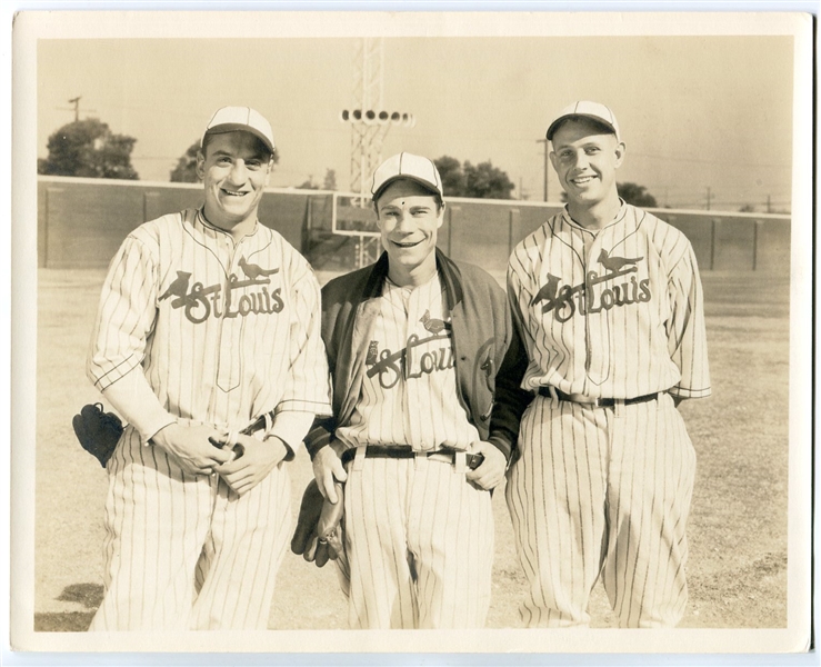 Pair of Photographs of Actor/Comedian Joe E. Brown and Major League Ballplayers