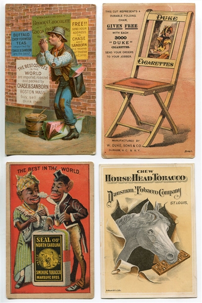1880s Trade Card Lot of 9 Different Mostly Tobacco and Cigarette