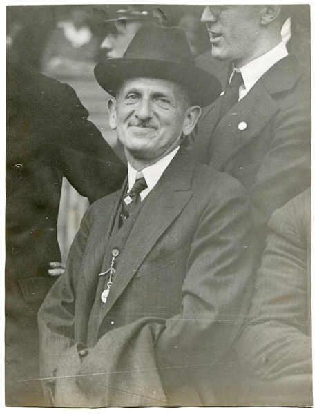 1921 Keystone Wire Photo of Barney Dreyfuss Owner of The Pirates