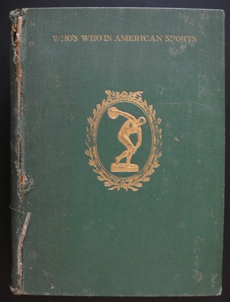1928 Whos Who in American Sports Hardbound Book