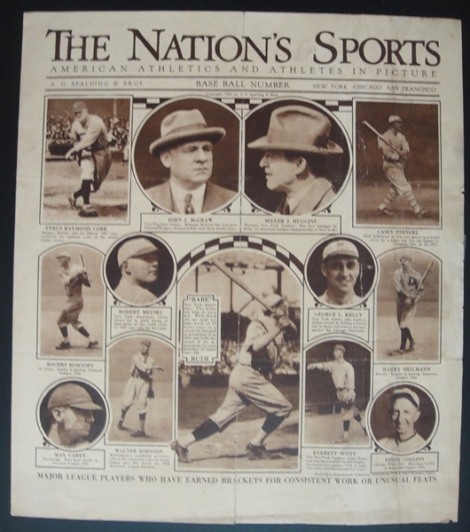 1924 The Nations Sports Spalding Advertising Pamplet