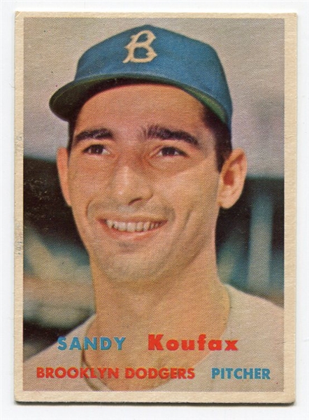 1957 Topps #302 Sandy Koufax Trimmed