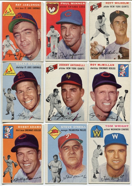 1954 Topps Baseball Lot of 16 Different VG to EXMT