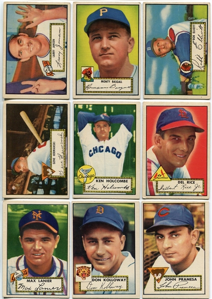 1952 Topps Lot of  15 Different Mostly VG to EX