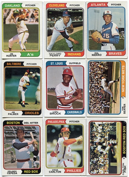 1974 Topps Lot of 24 Different Nearly All HOFers