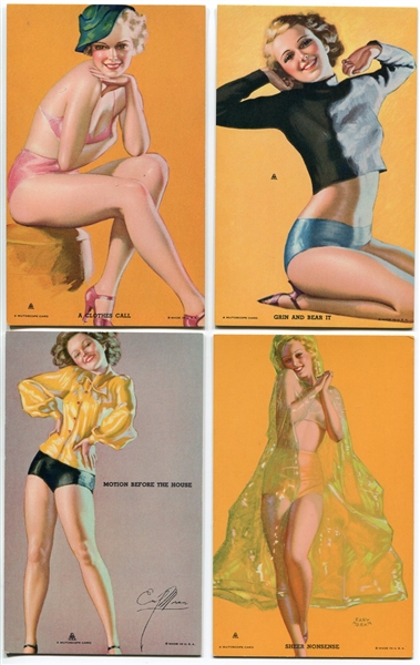 1940s Mutoscope Pin-Up Girl Cards Lot of 9 Different