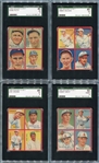 R321 1935 Goudey 4-in-1 Puzzle Backs Complete Set of 36 Fronts w/Ruth