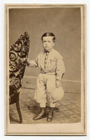 Circa 1870s CDV Young Boy In Baseball Attire