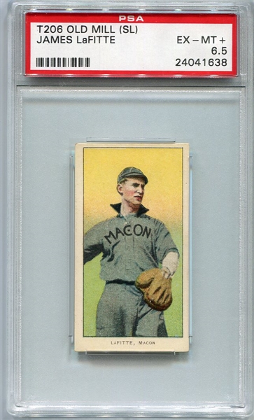T206 James Lafitte Macon Southern Leaguer Old Mill PSA 6.5