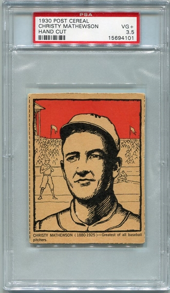 1930 Post Cereal Famous North Americans Christy Mathewson PSA 3.5