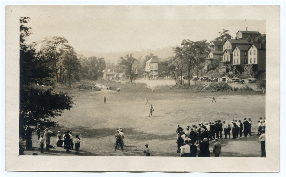 1910s Baseball Game in Action Photograph