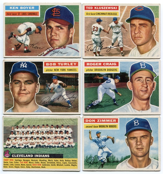 1956 Topps Lot of 6 Different With Stars