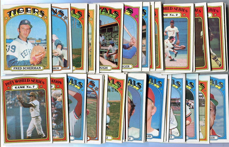 1972 Topps Lot of 46 Different With Stars & High Numbers