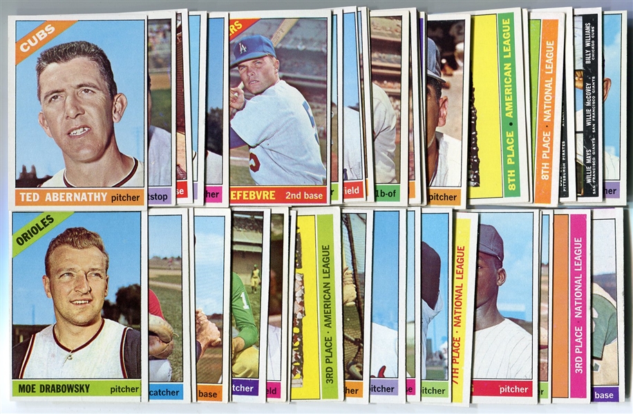 1966 Topps Lot of 72 Different Most EX+/-