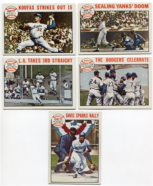 1964 Topps World Series Complete Subset #136-140 Exmt/Nrmt