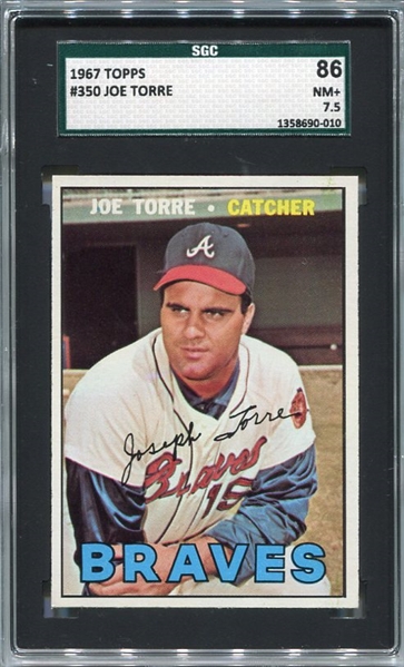1967 Topps #350 Joe Torre Atlanta Braves SGC 86